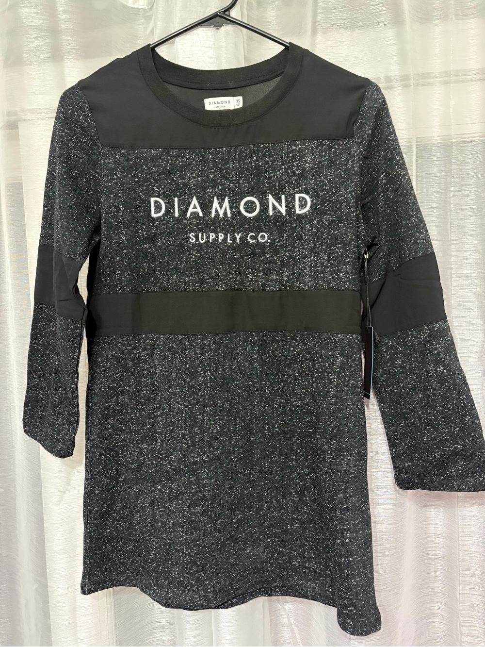 Diamond Supply Co. Black Speckled Long Sleeve